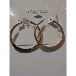 Laundry by Shelli Segal Large Gold Hoop Earrings  NWT